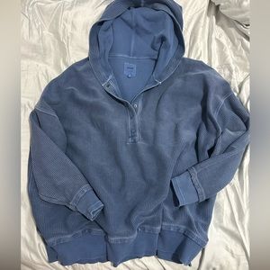 Aerie Quarter Snap Ribbed Sweatshirt